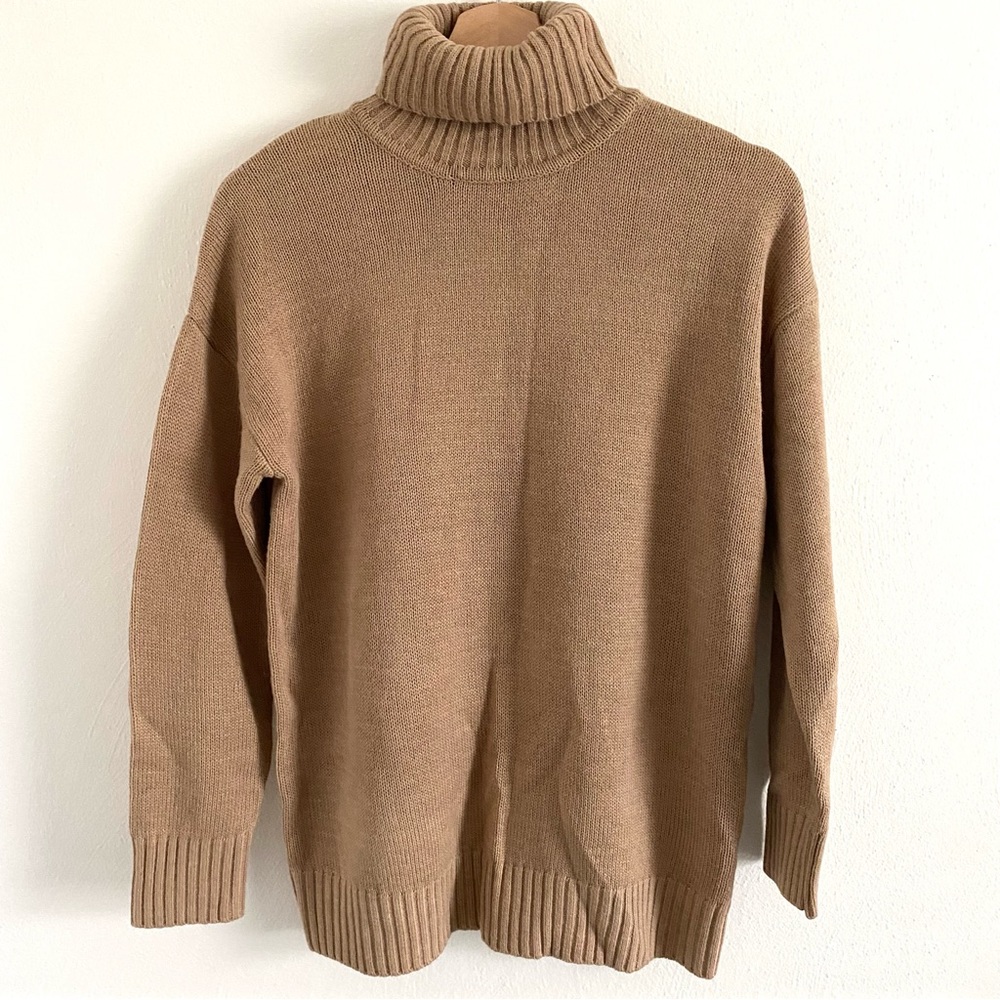 Forever 21 knit camel turtleneck sweater